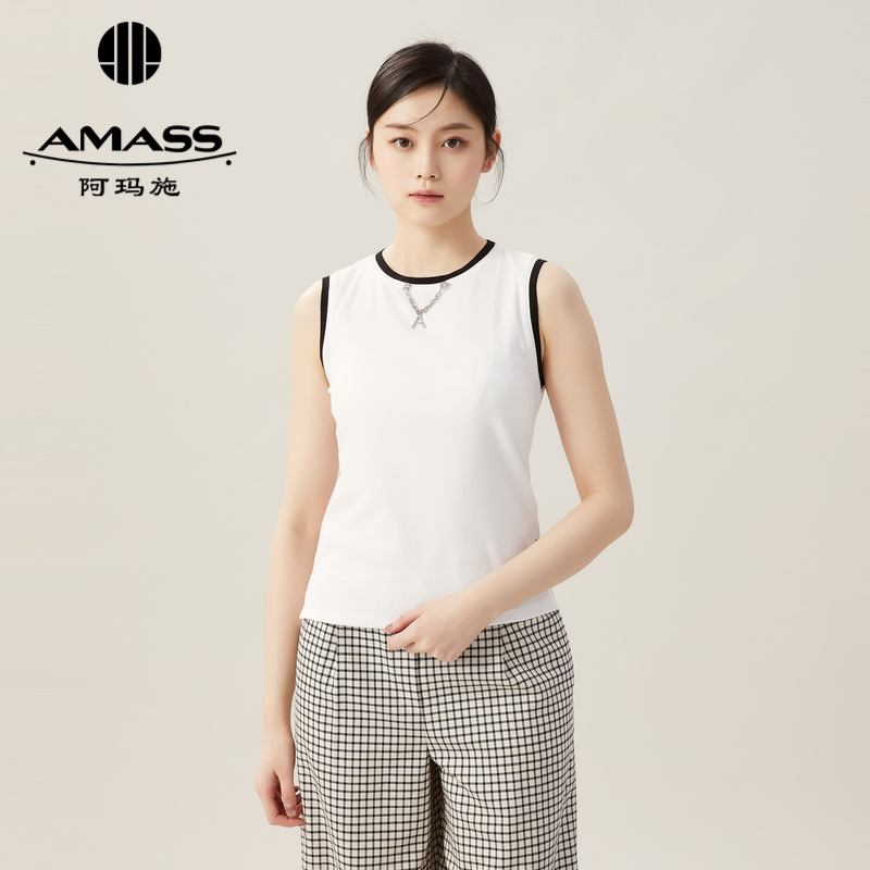 AMASS阿玛施 时尚潮酷狗无袖背心5300813