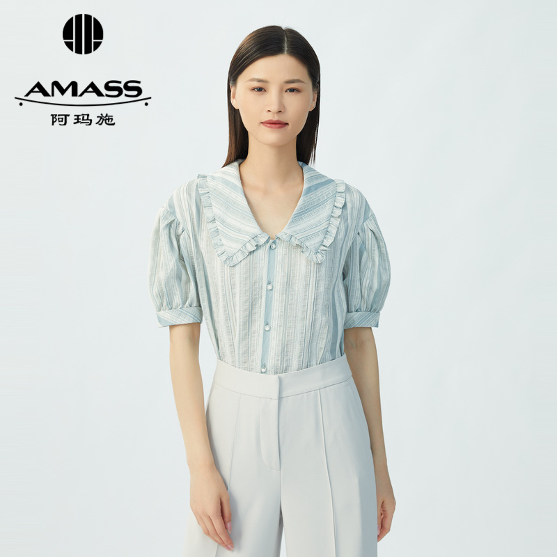 AMASS阿玛施 娃娃领简约衬衣 5300815