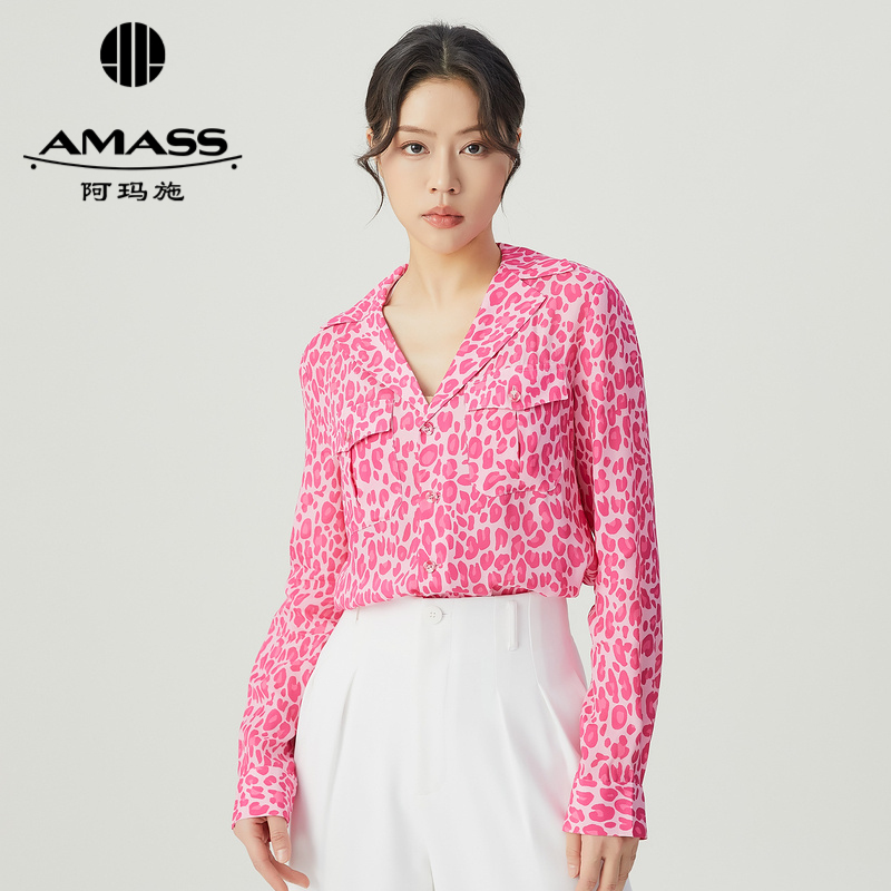 AMASS阿玛施 复古老爹长袖波点衬衫5300923-2