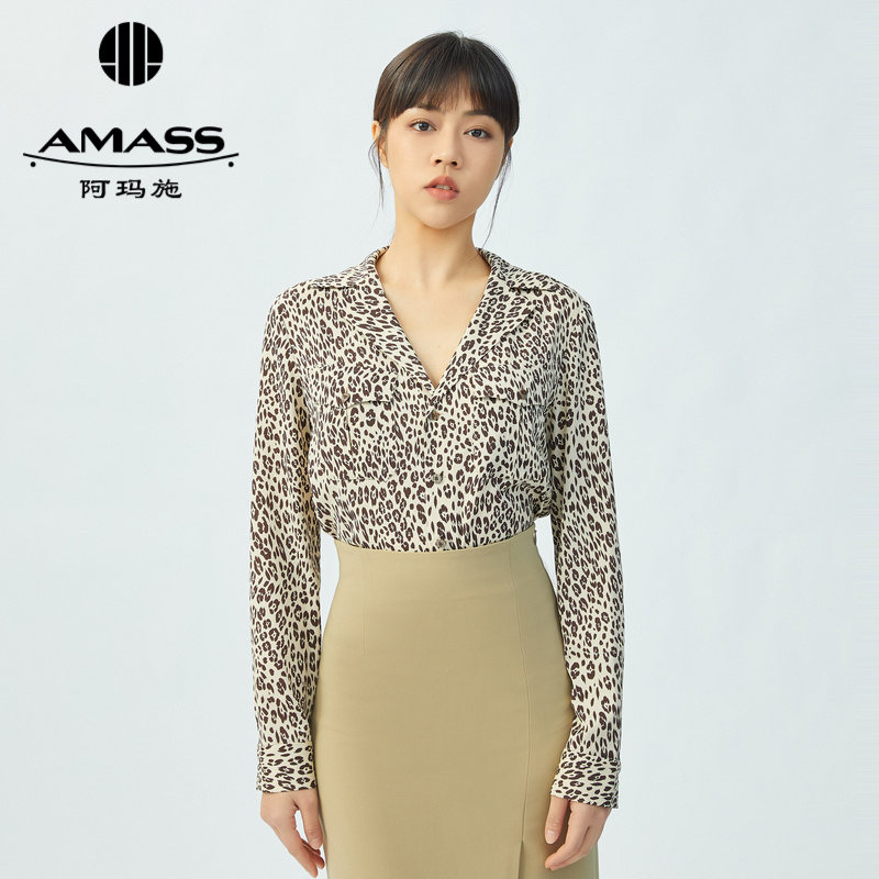 AMASS阿玛施 双口袋复古老爹长袖衬衫 5300923