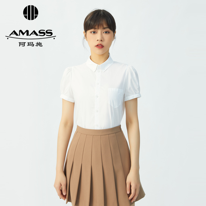 AMASS阿玛施 气质公主袖收腰衬衫 5300948