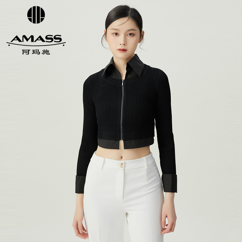 阿玛施AMASS 层次感高级品质外罩式拉链衬衫5300984