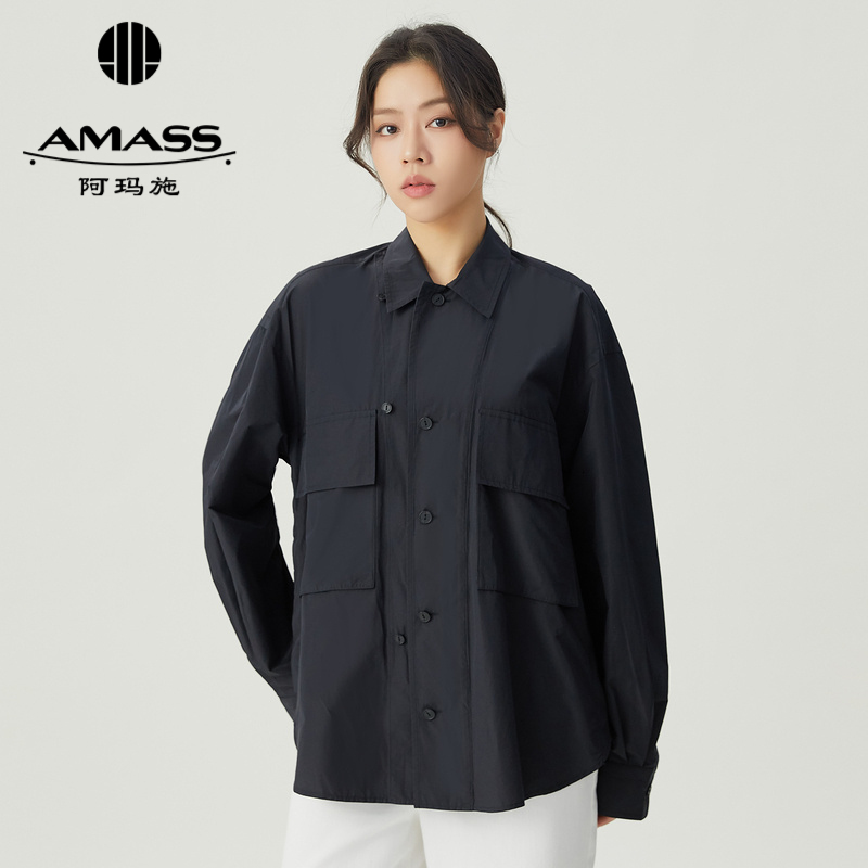 阿玛施AMASS “共享衣橱”设计感时髦廓形大衬衫5301071