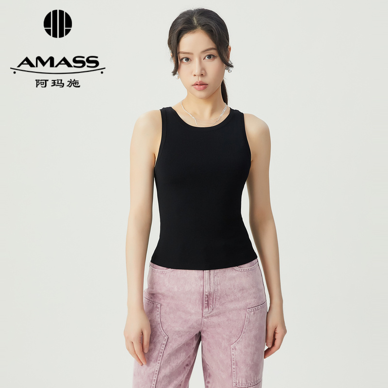 阿玛施AMASS 简约基础百搭针织背心5399688
