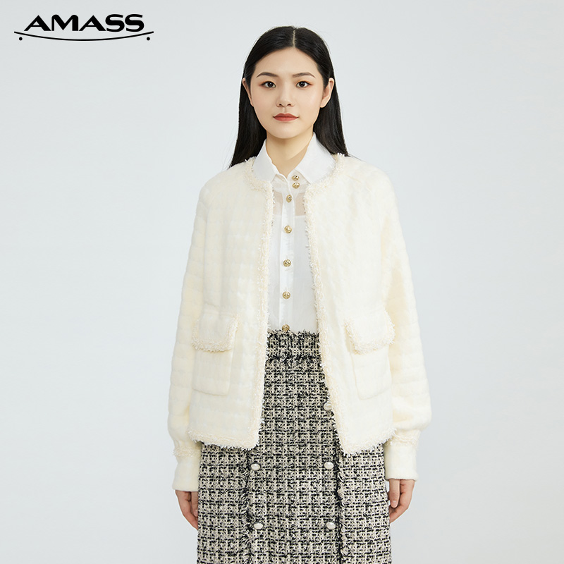 AMASS阿玛施 珍珠白小香外套5400312-8