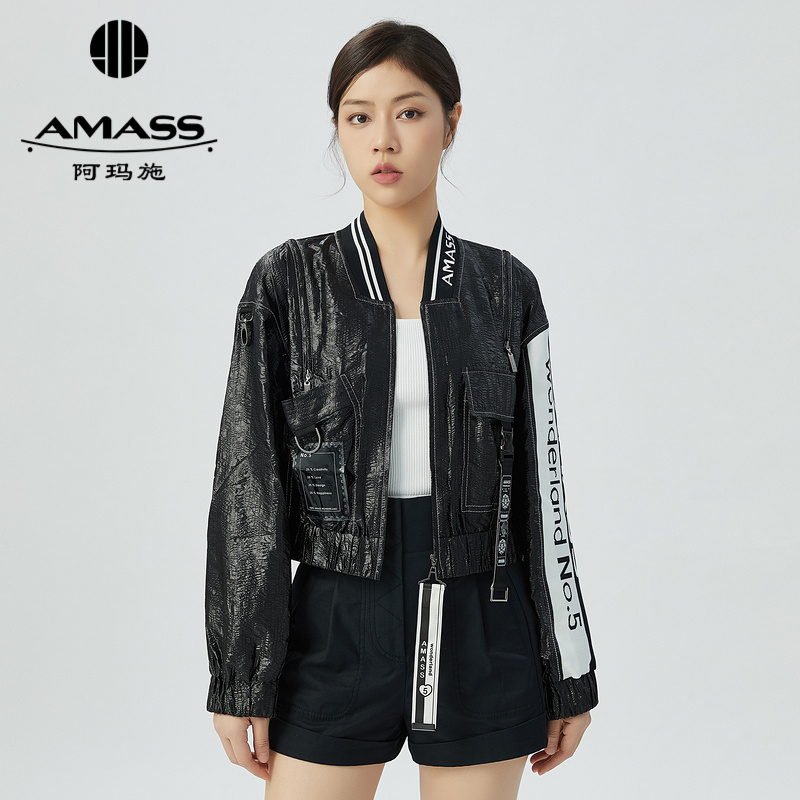 阿玛施AMASS 潮人时尚运动休闲落肩外套5400328