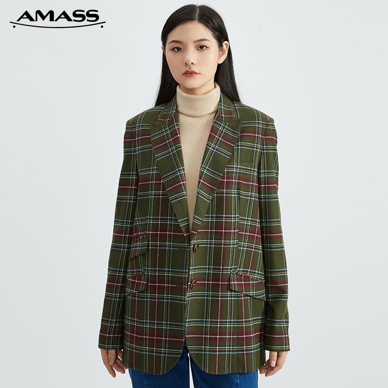 阿玛施 廓版男友西装外套（附腰带）5400443