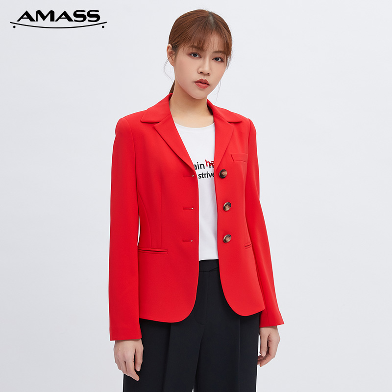 AMASS阿玛施 显白三扣收腰西装5400445