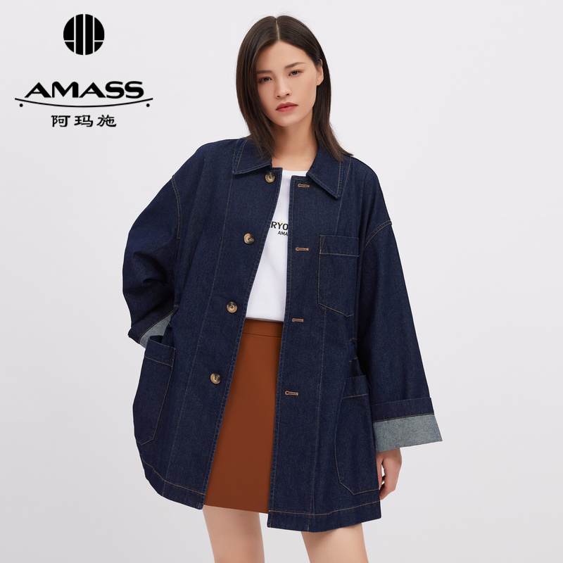 AMASS阿玛施 宽松潮牌工装风牛仔外套5400596