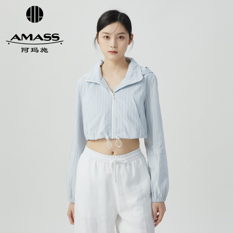 AMASS阿玛施 休闲连帽拉链短外套5400645-2