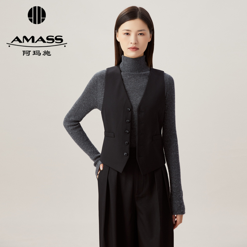 AMASS阿玛施 经典毛料西装马甲5400680