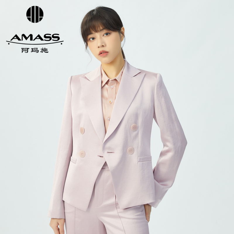 AMASS阿玛施 限量款质感双排扣收腰西装外套 5400709-2