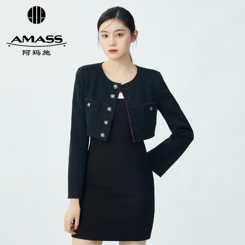 AMASS阿玛施 圆领短款小香风外套 5400727