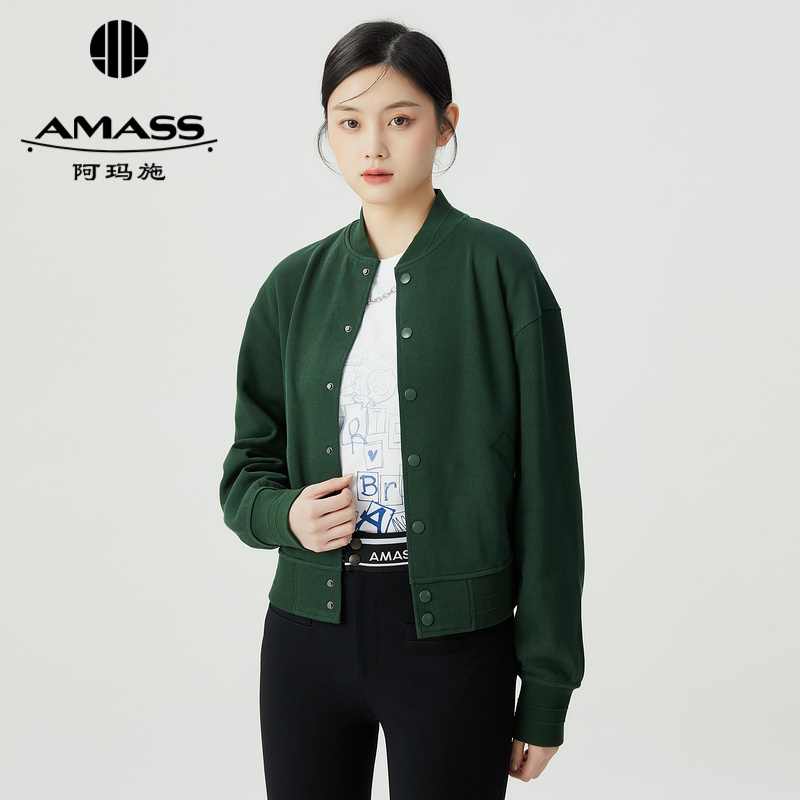 阿玛施AMASS 简约百搭休闲棒球外套5400800