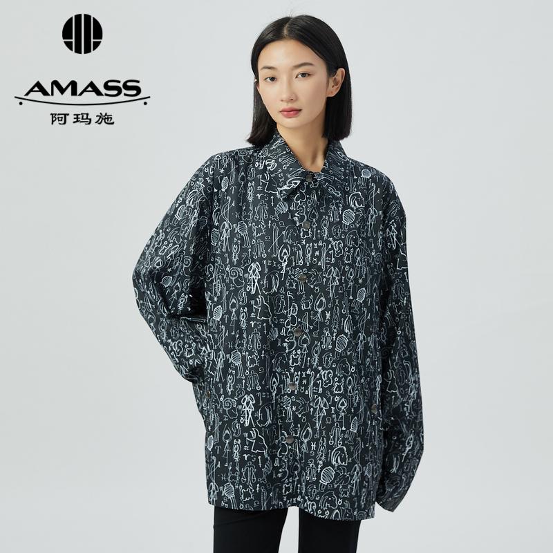 阿玛施AMASS 街头潮流涂鸦风休闲外套5400816