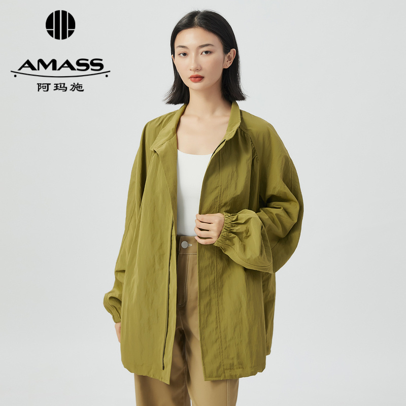 阿玛施AMASS 工装风薄款廓形夹克休闲外套5400819