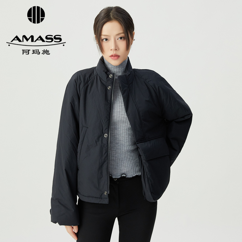 AMASS阿玛施 立领简约时尚棉服夹克5400851