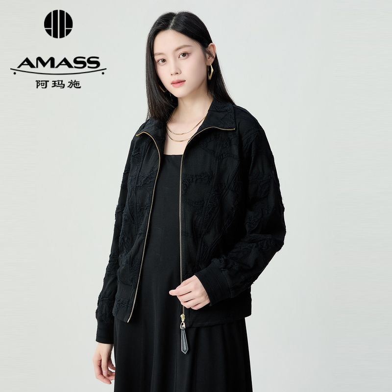 阿玛施AMASS 休闲率性立领夹克外套5400875
