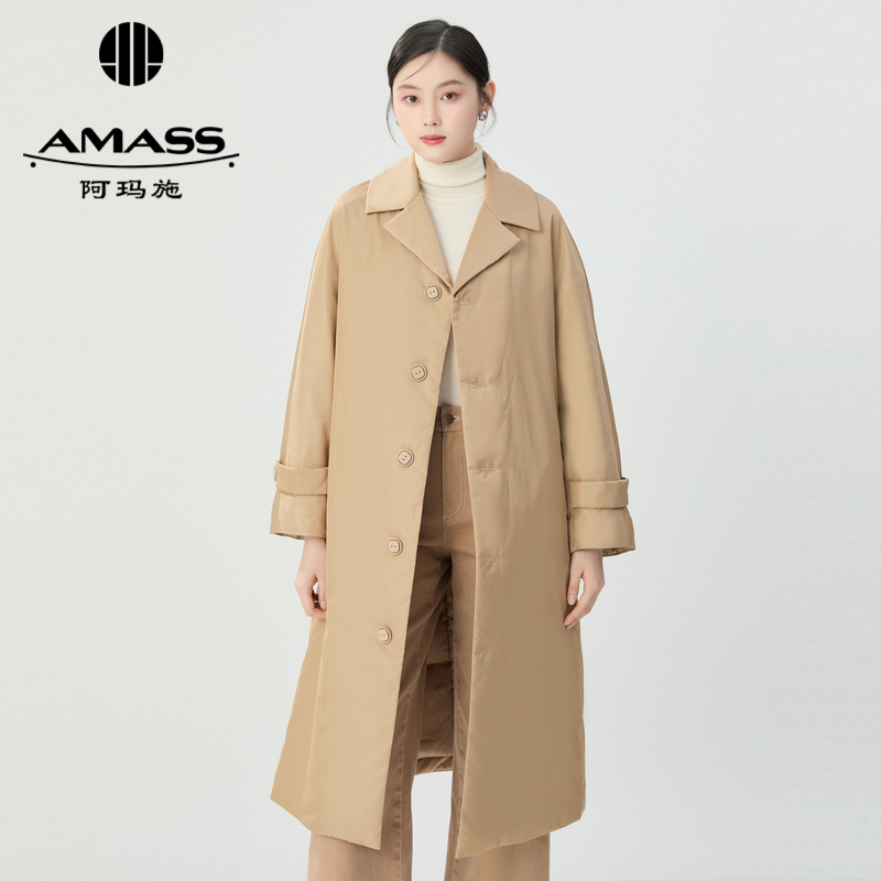 阿玛施AMASS H版型廓形风衣式棉服外套5400960