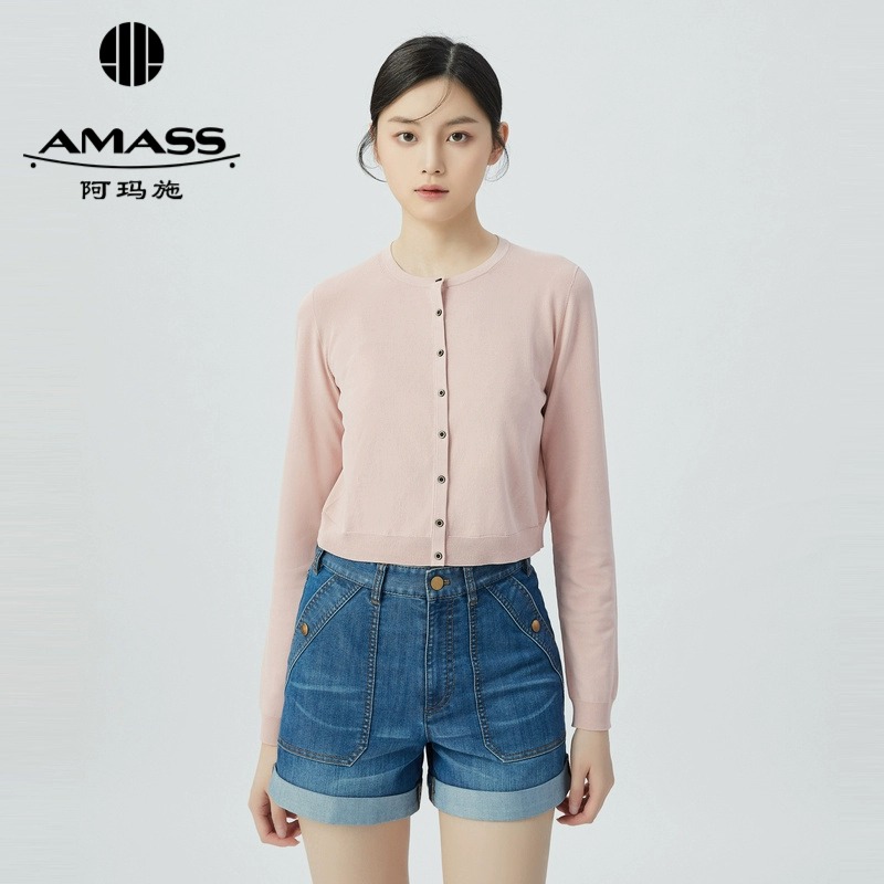 AMASS阿玛施 薄款冰丝针织外罩衫5499102