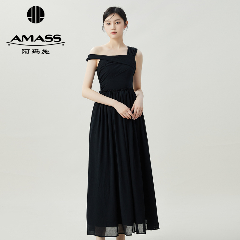 AMASS阿玛施 轻礼服收腰露肩洋装5500318