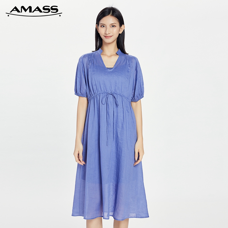 AMASS阿玛施 麻料洋装连衣裙5500323