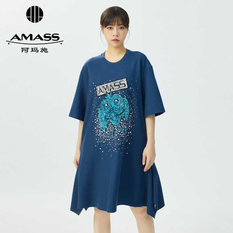 AMASS阿玛施 高光时刻短袖洋装裙5500389