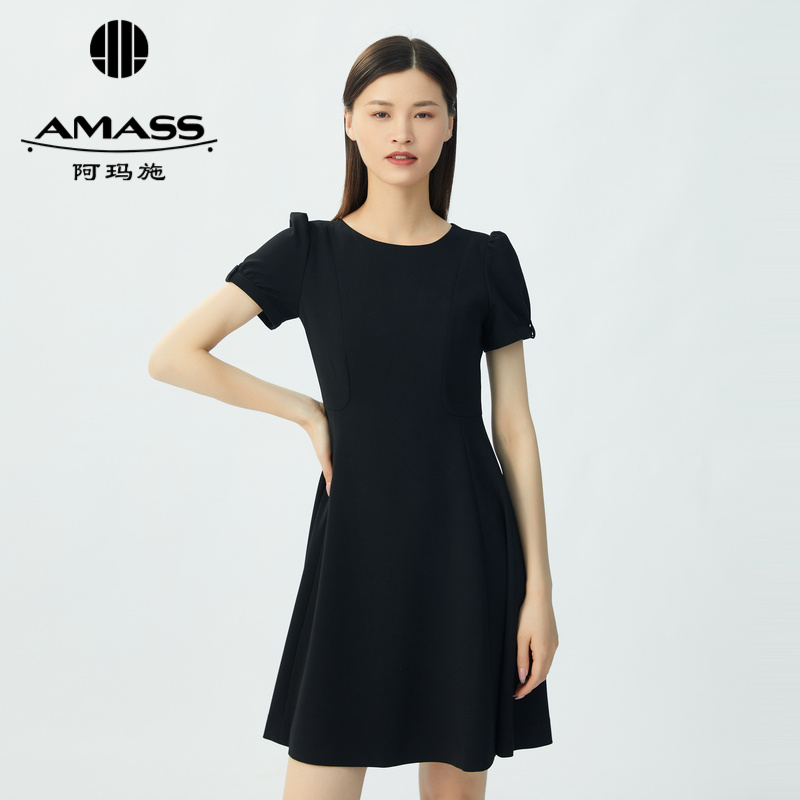 AMASS阿玛施 法式公主袖连衣裙短裙 5500438