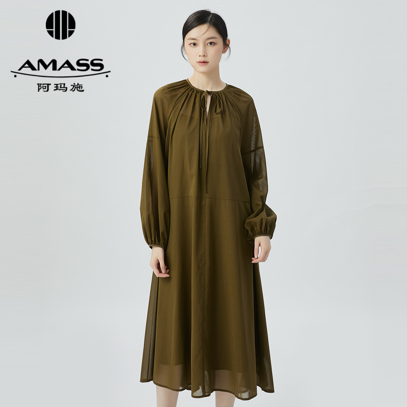 阿玛施AMASS 飘逸气质两件套连衣裙5500507
