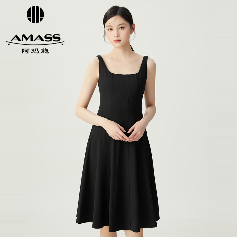 阿玛施AMASS “娇人一等”经典优雅无袖连衣裙5596546