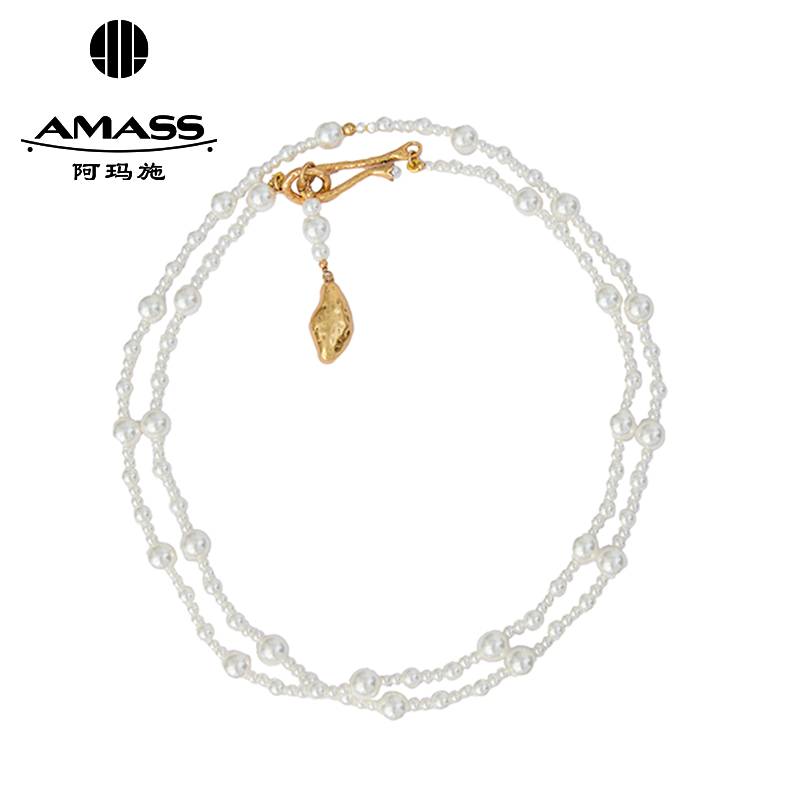 阿玛施AMASS 新款质感珍珠项链腰链两用合金配饰590002