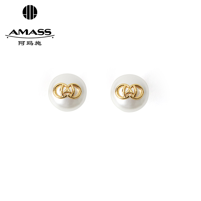 阿玛施AMASS 质感精致百搭珍珠耳钉590005