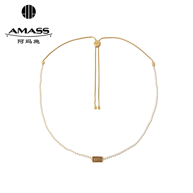阿玛施AMASS 精致百搭珍珠拼接项链590007