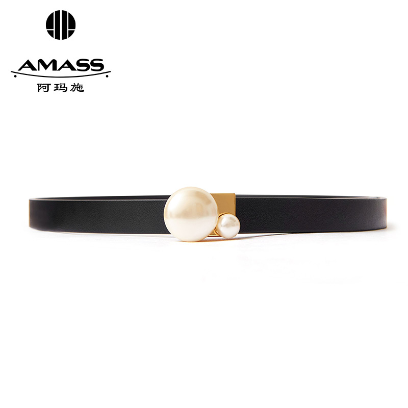 AMASS阿玛施 珍珠简约皮带5900117