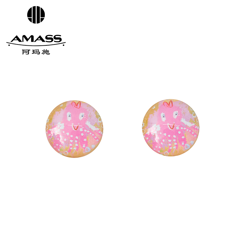 阿玛施AMASS “童话世界”小章鱼精致圆形耳夹配饰590014