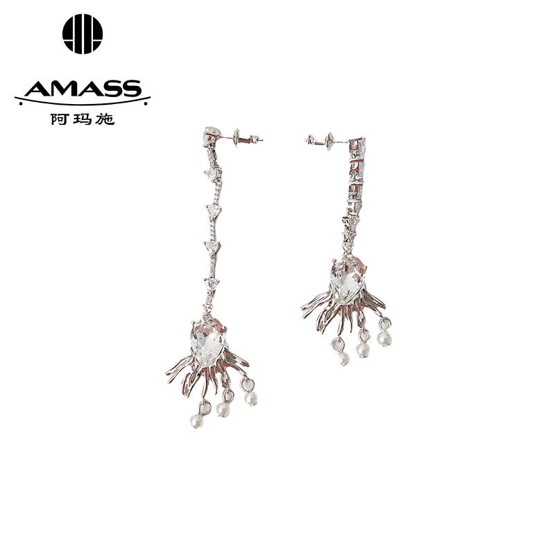 阿玛施AMASS 童趣感精致手工钉珠耳钉590021