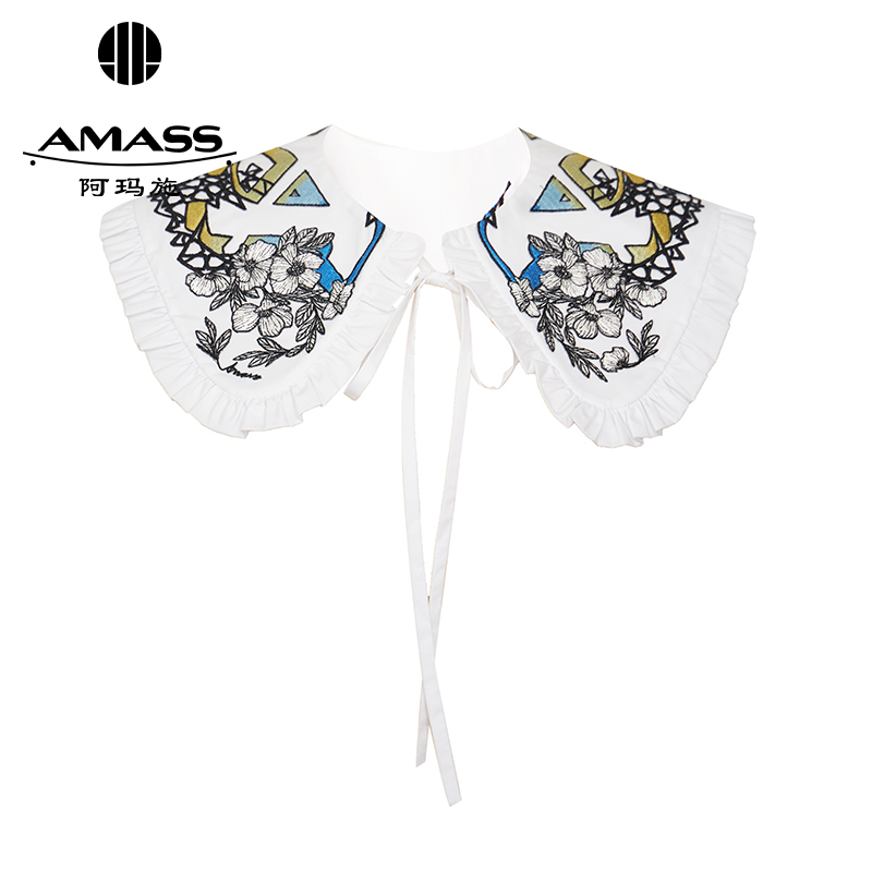 阿玛施AMASS 个性精致刺绣造型领饰5900220