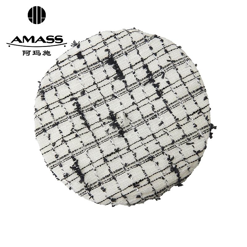 阿玛施AMASS 编织肌理小香面料贝雷帽5900224-1