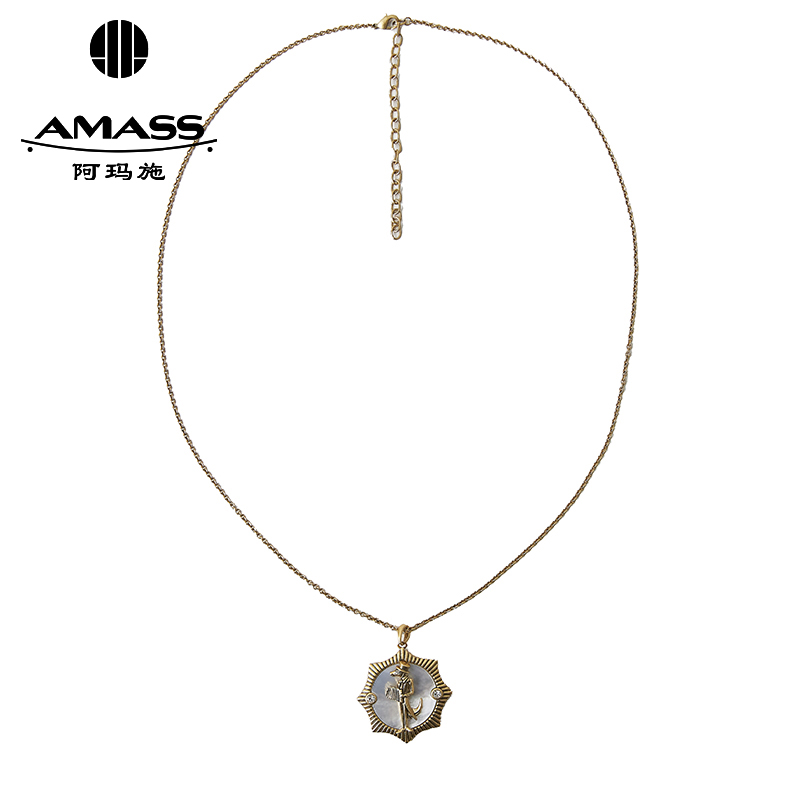 阿玛施AMASS 演奏 家Mr.S造型贝壳金属项链590031