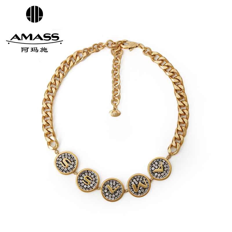 阿玛施AMASS 圆花复古项链5900464