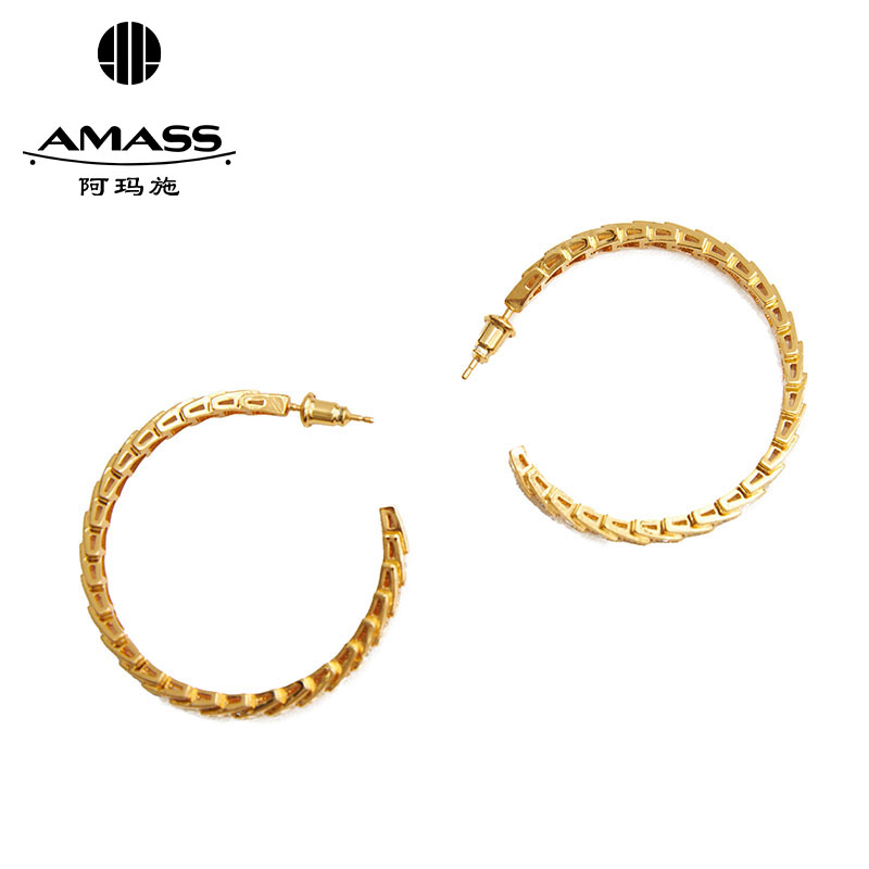 阿玛施AMASS 复古金属大圈耳钉5900482
