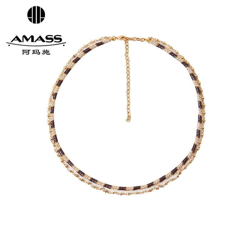 阿玛施AMASS 质感双层链条设计精致百搭项链5900546