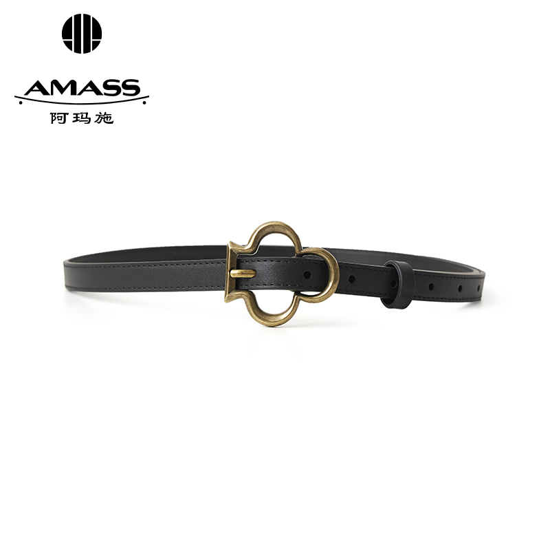 阿玛施AMASS 复古百搭花型扣皮带5900549