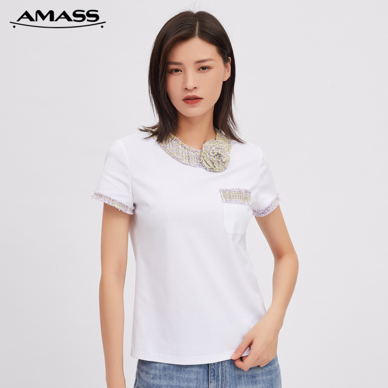 AMASS阿玛施 高级款花呢T恤6300013