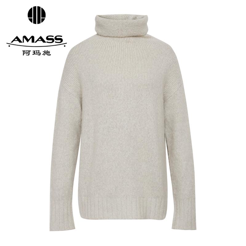 阿玛施AMASS 中高领羊绒保暖毛衣6399003