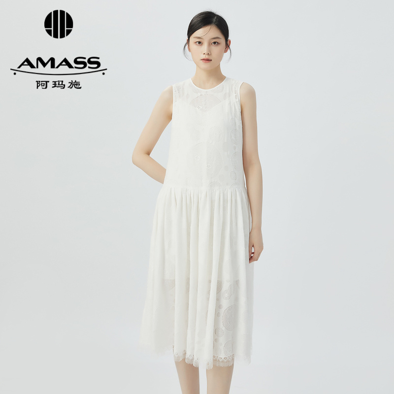 阿玛施AMASS 优雅气质无袖洋装6500011