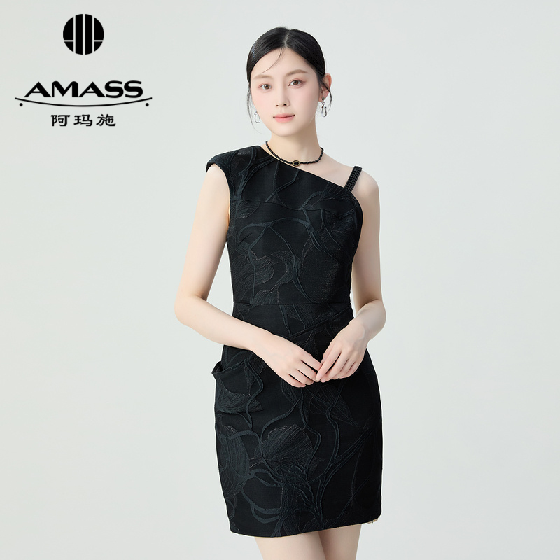 阿玛施AMASS 高级限定款肌理感轻礼服洋装6500022