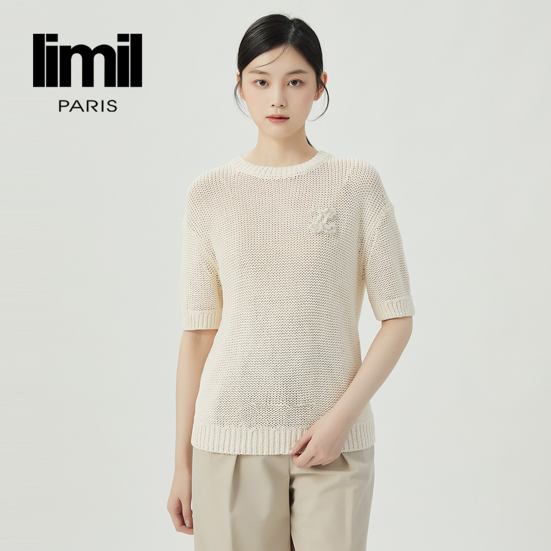 丽米儿limil 手工珠钻针织短袖9399062
