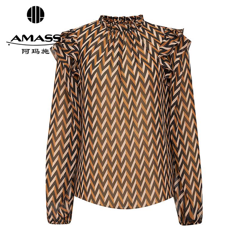 阿玛施AMASS 时髦靓丽色彩造型感衬衫5300912
