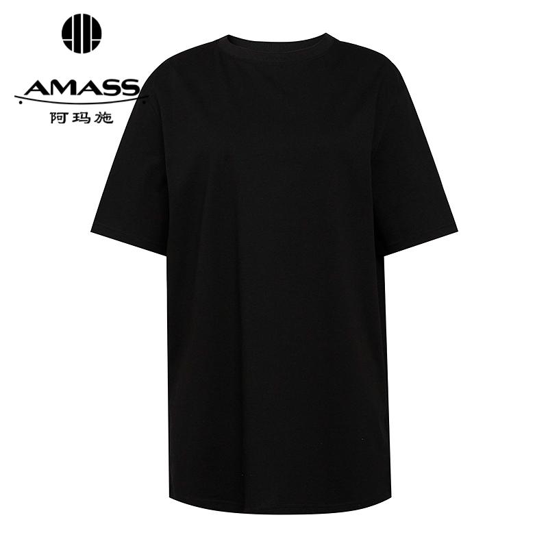 阿玛施AMASS 基础款日常简约纯色圆领T恤530136